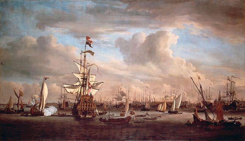 Willem Van de Velde The Younger Gouden Leeuw France oil painting art